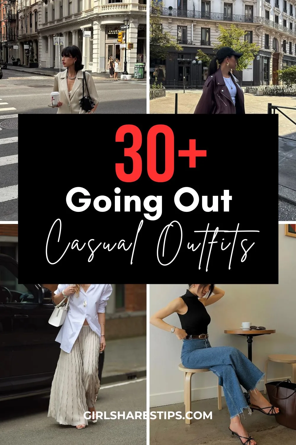 casual going out outfit ideas collage