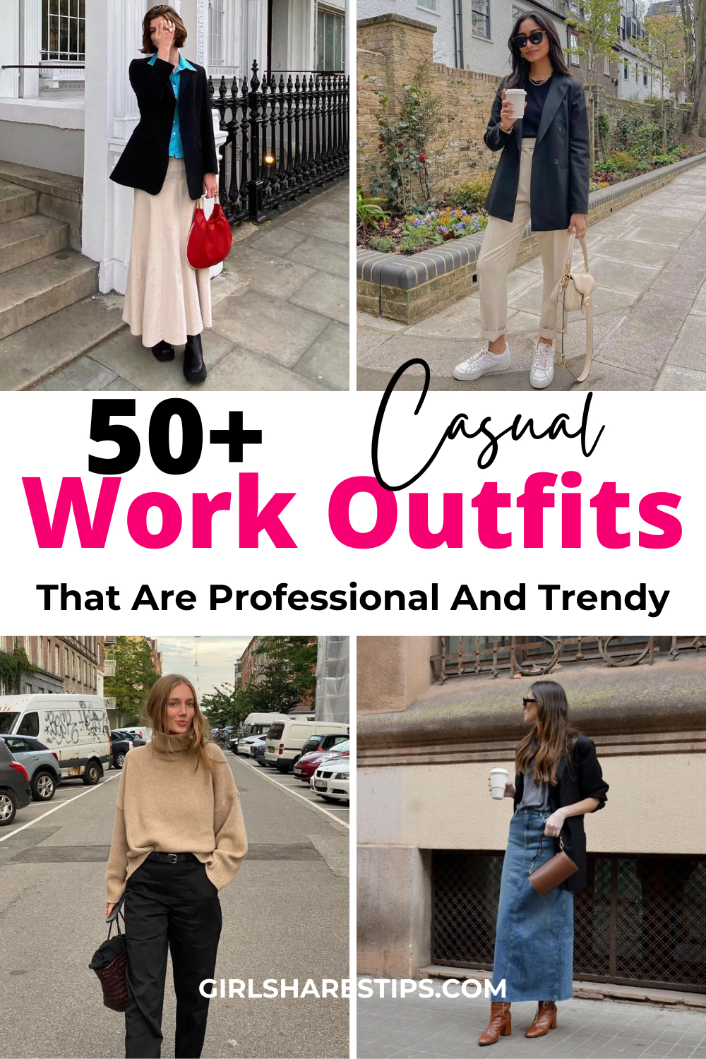 casual work outfit ideas collage