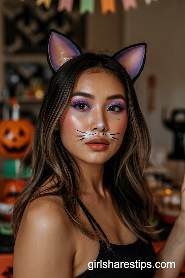 Purple Fantasy Cat Look