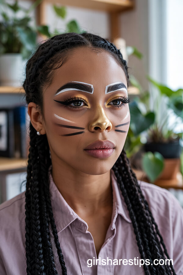 Fierce Lioness Cat Makeup