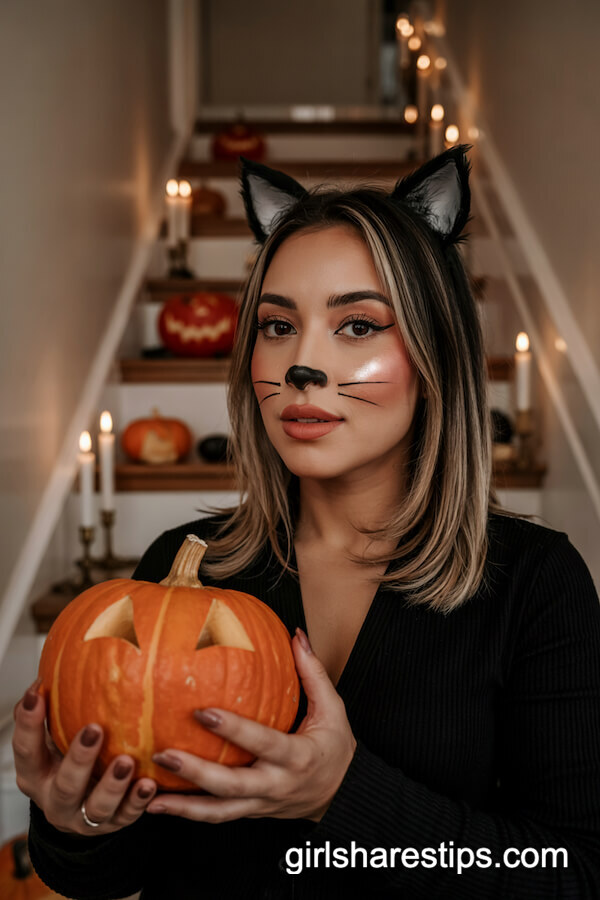 Classic Black Cat Halloween Glam