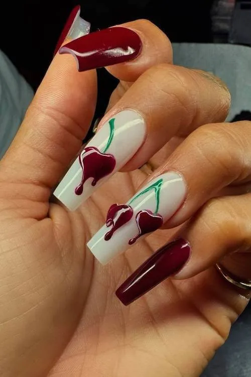 cherry nail designs