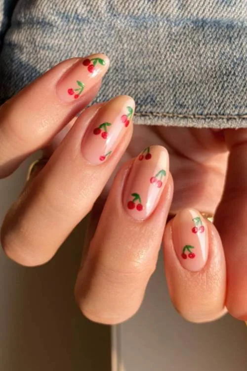 cherry nail designs