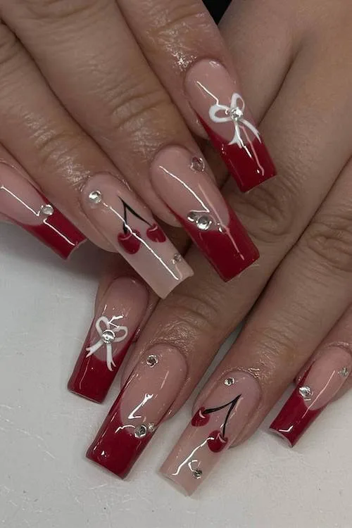 cherry nail designs