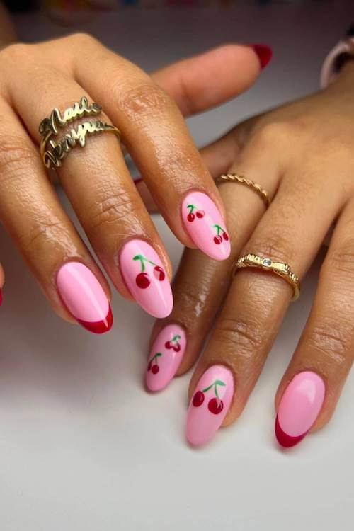 cherry nail designs