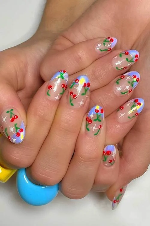 cherry nail designs