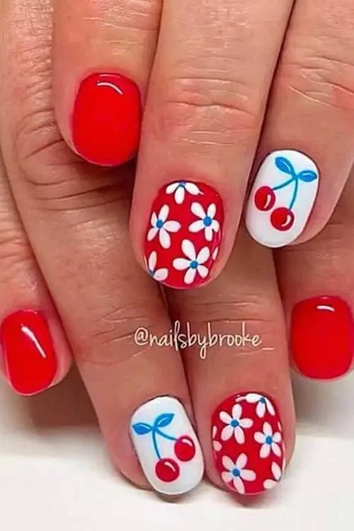 cherry nail designs