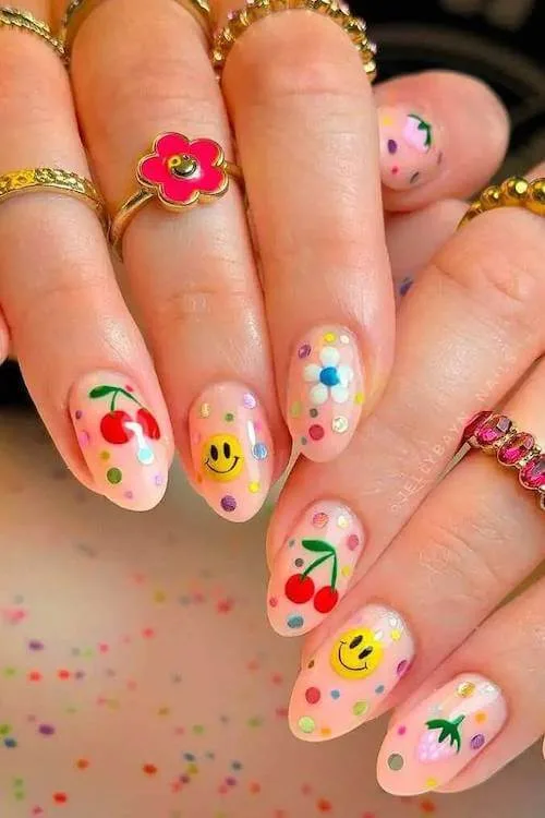 cherry nail designs