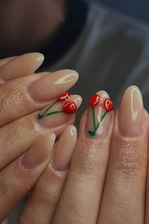 cherry nail designs