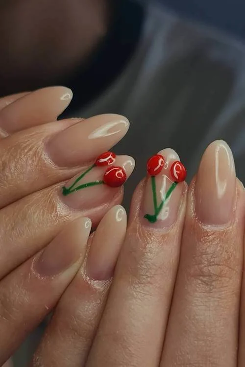 cherry nail designs