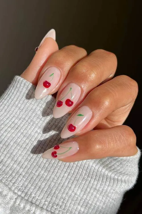 cherry nail designs