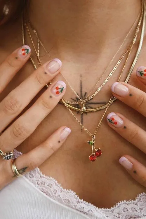 cherry nail designs