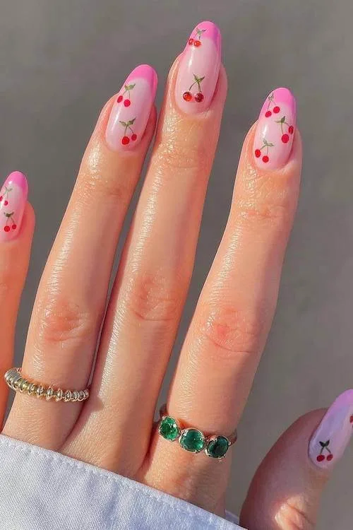 cherry nails