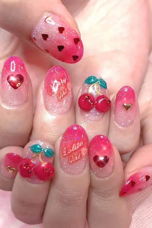 cherry nails