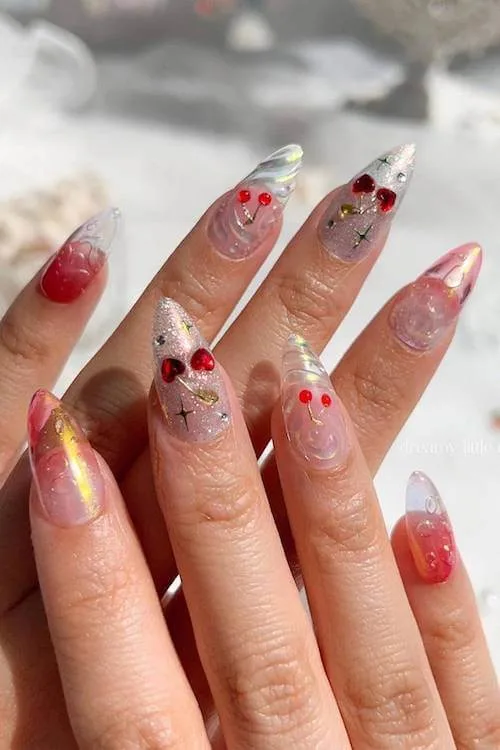 cherry nails