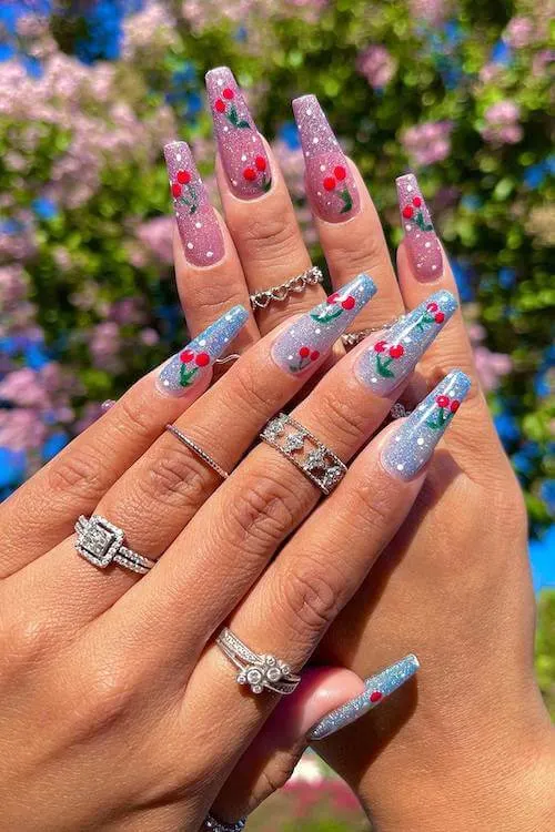 cherry nails