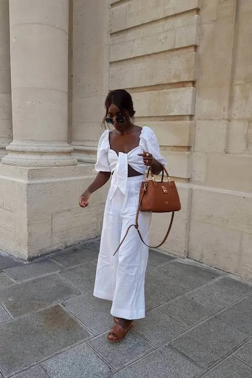 chic linen pants outfit