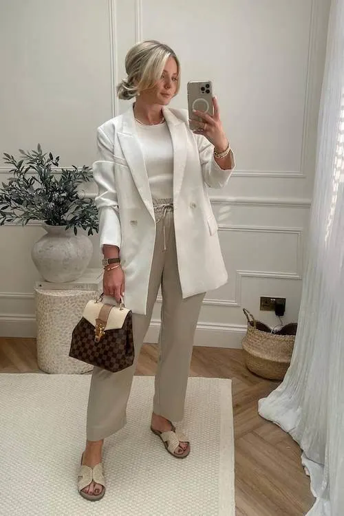 chic linen pants outfit