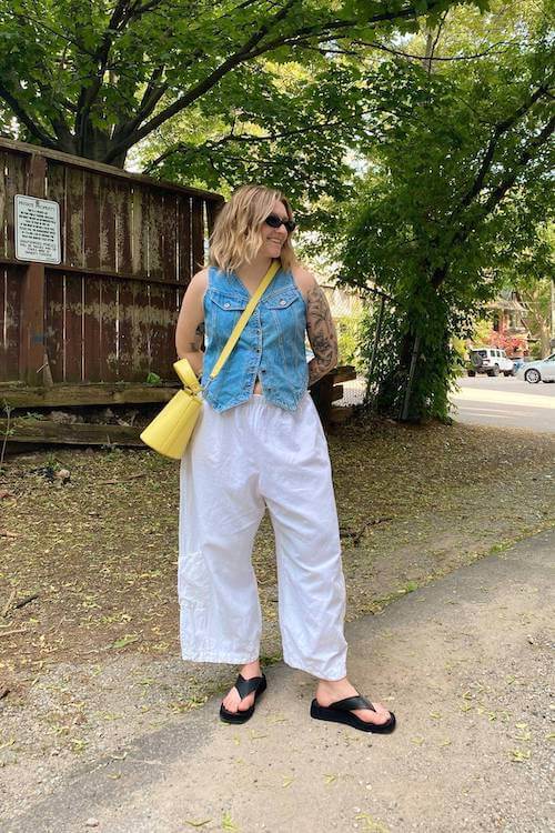 chic linen pants outfit