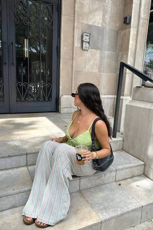 chic linen pants outfit