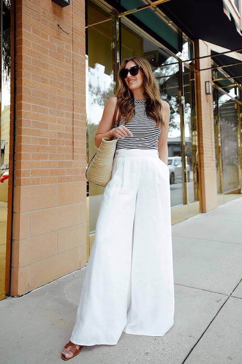 chic linen pants outfit
