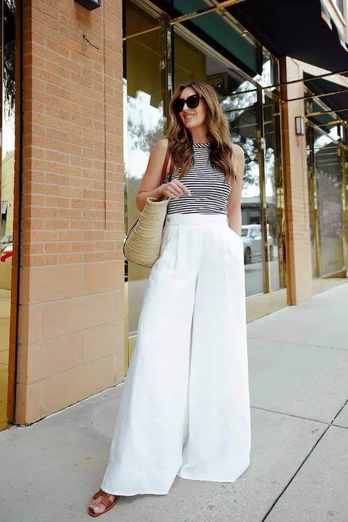 chic linen pants outfit