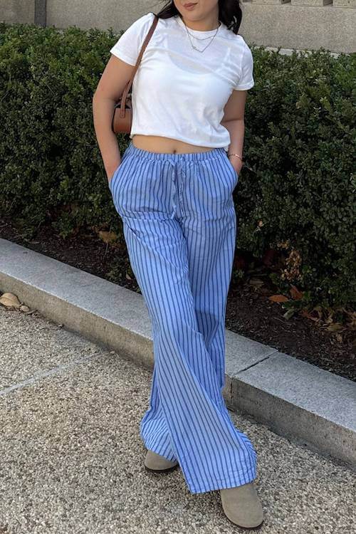 chic linen pants outfit