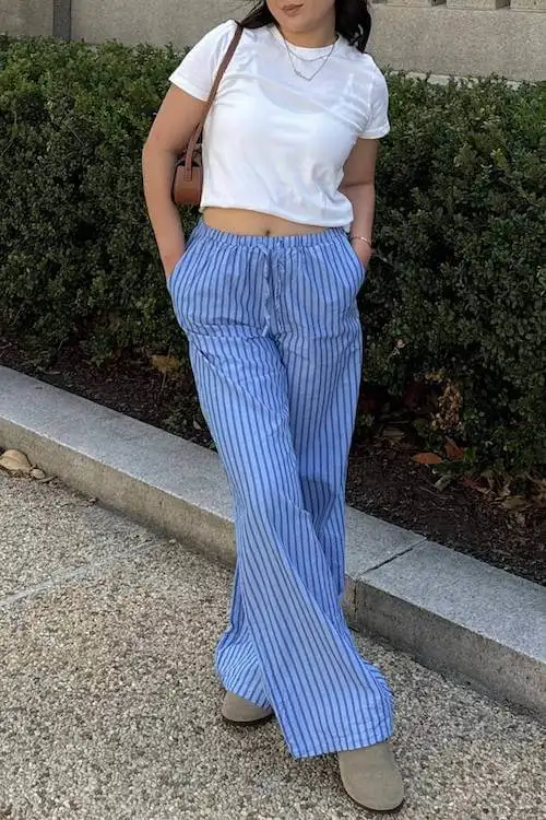 chic linen pants outfit