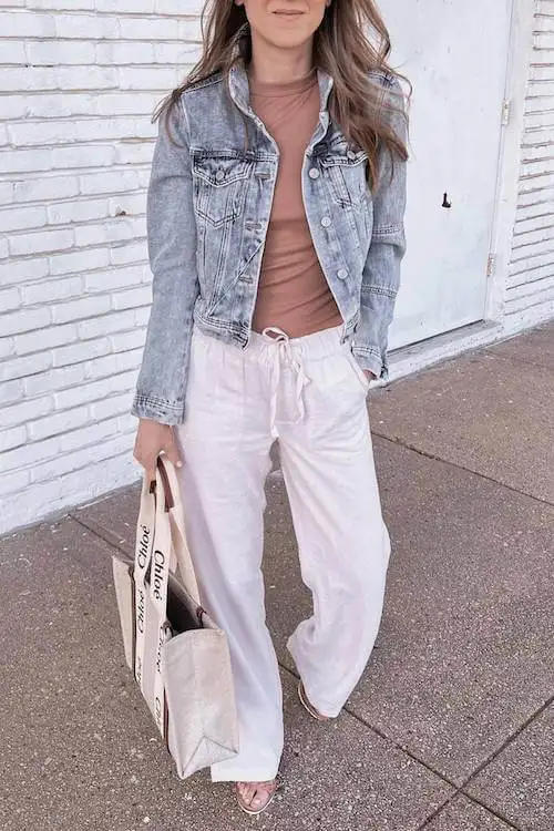 chic linen pants outfit