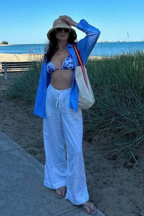 chic linen pants outfit