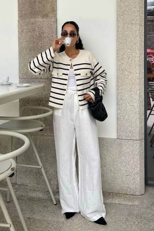 chic linen pants outfit