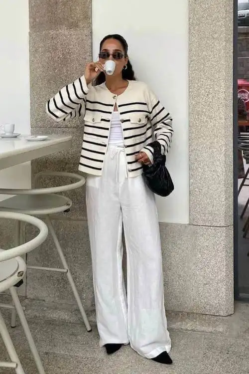 chic linen pants outfit