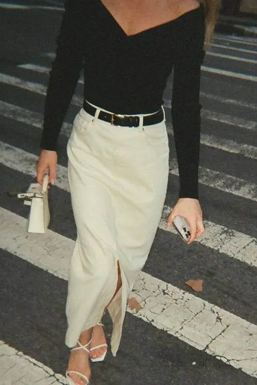 chic long skirt outfit ideas for women