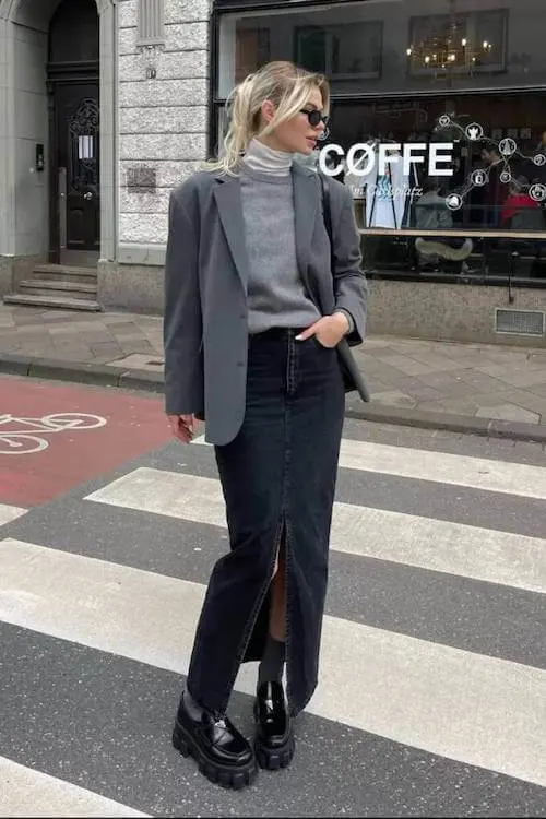 chic long skirt outfit ideas for women