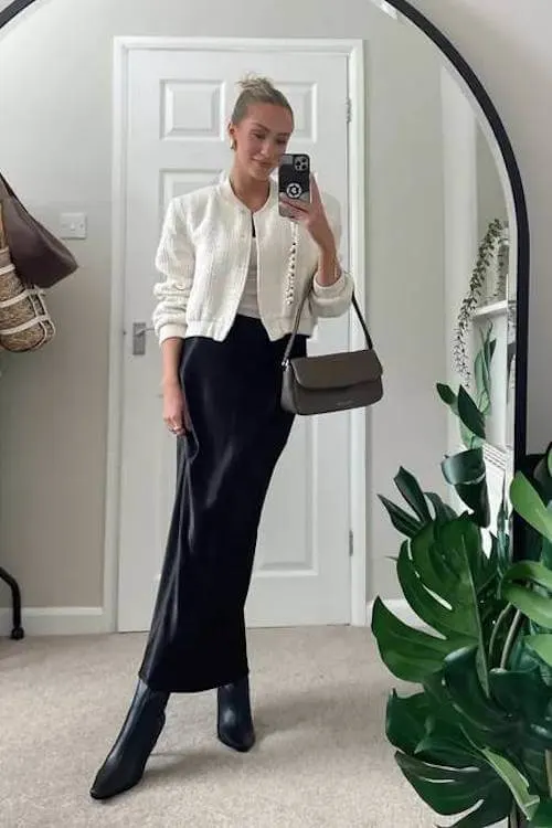 chic long skirt outfit ideas for women
