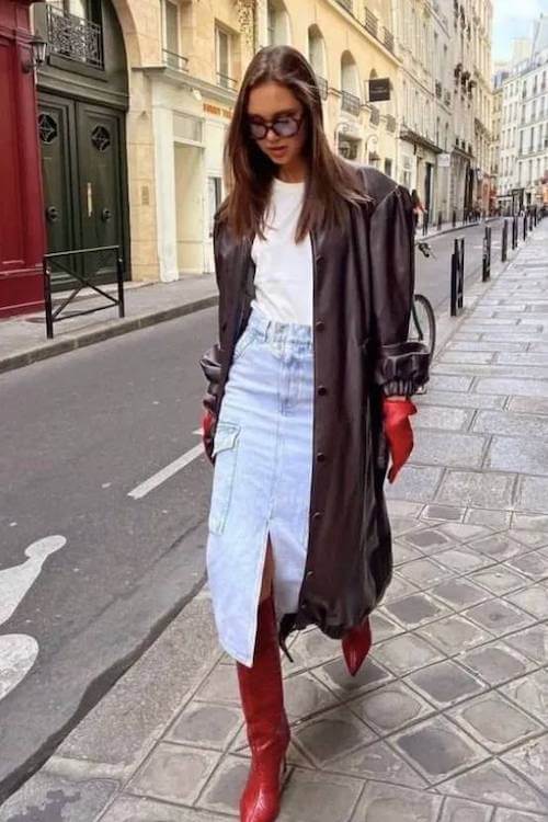 chic long skirt outfit ideas for women