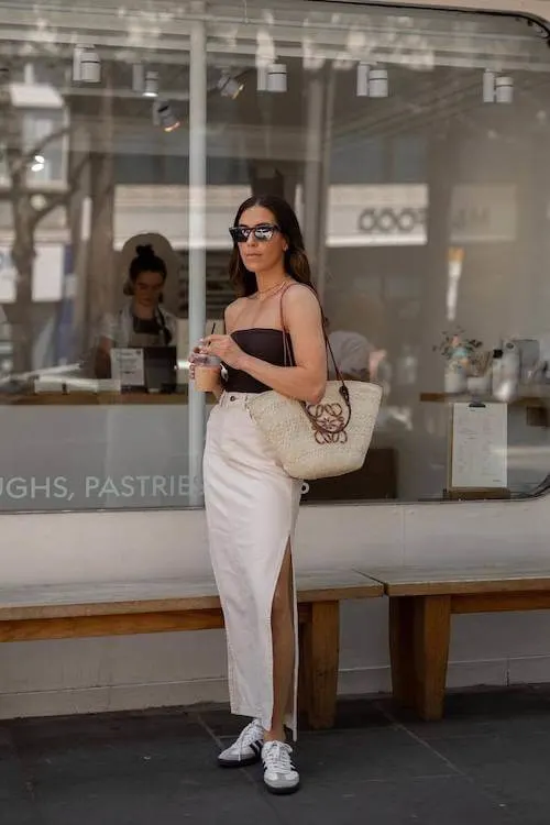 chic long skirt outfit ideas for women