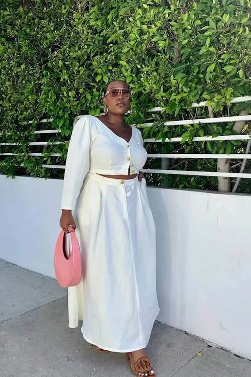 chic long skirt outfit ideas for women