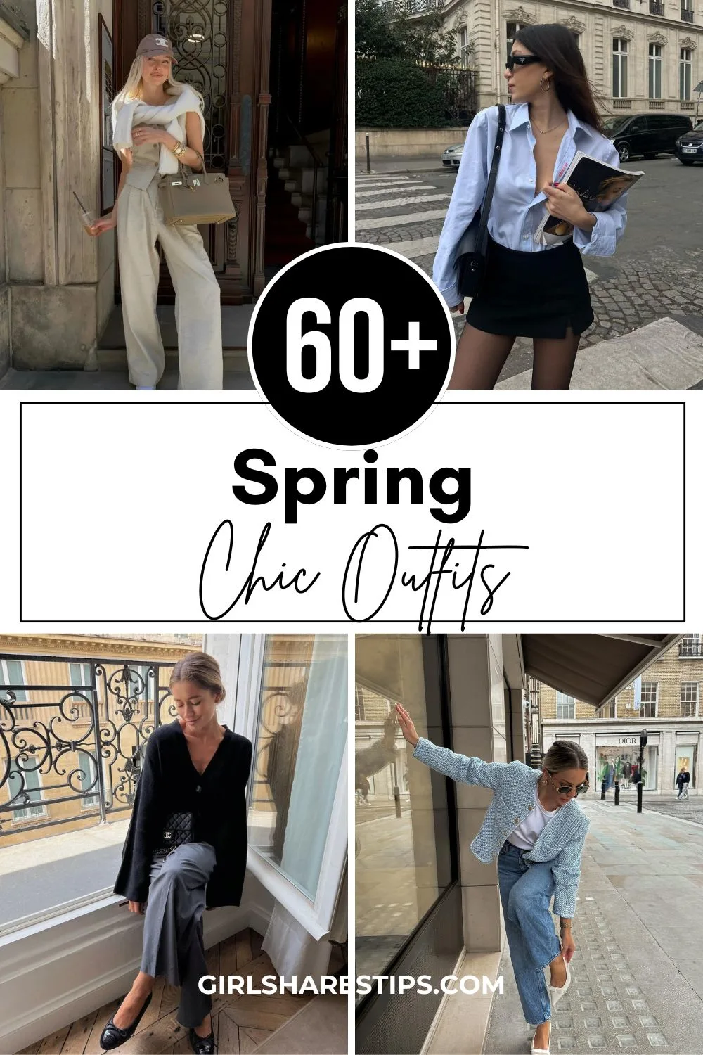 chic spring outfits collage
