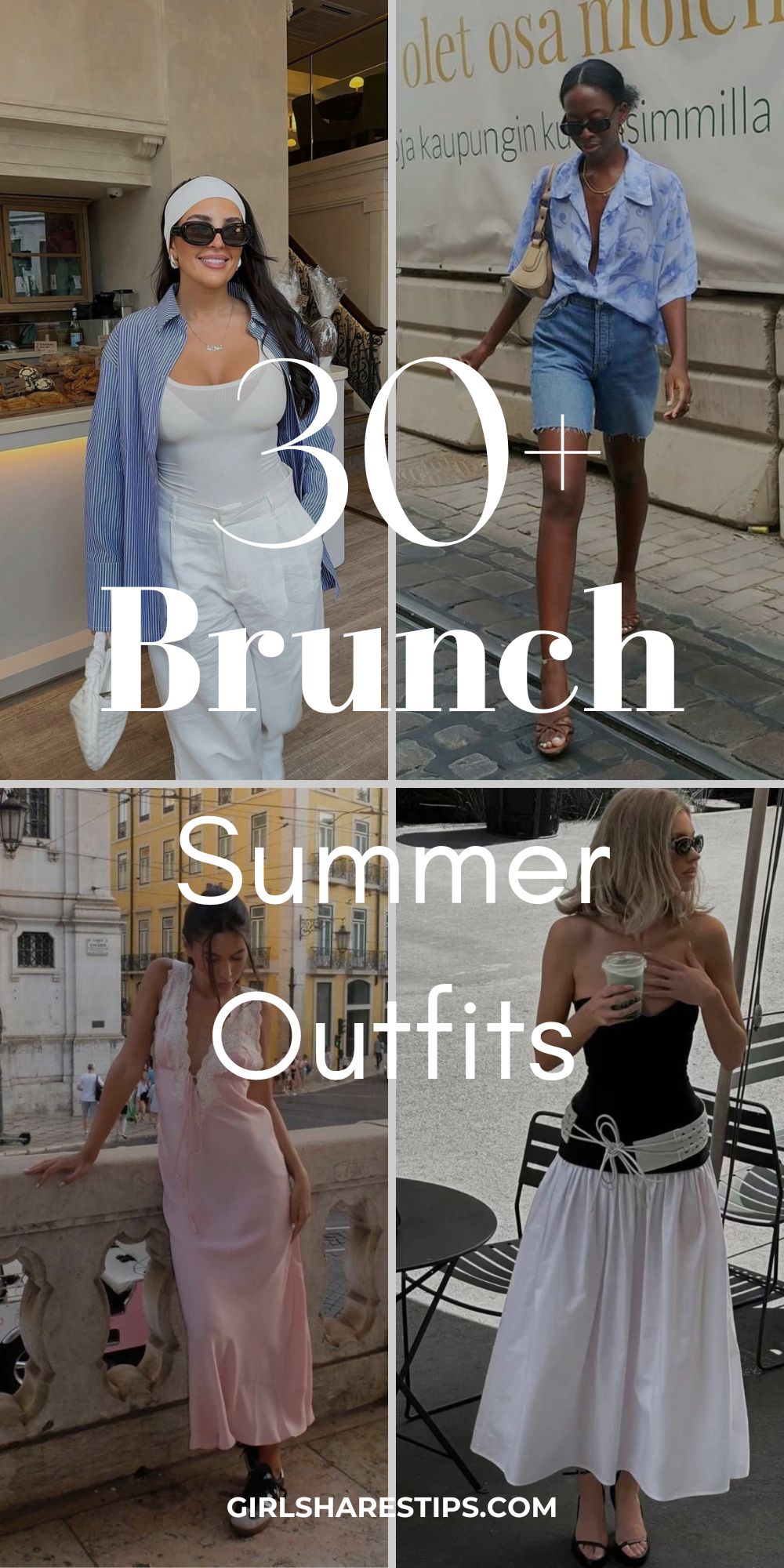 chic summer brunch outfit ideas collage