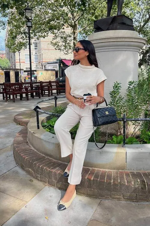 chic summer business casual work outfit