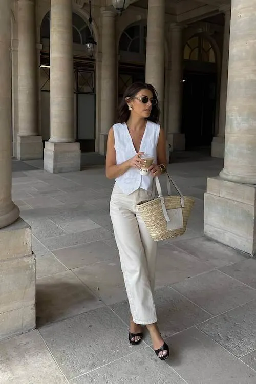 chic summer business casual work outfit