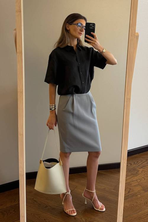 chic summer business casual work outfit