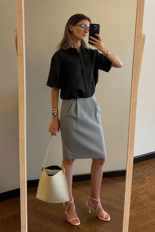 chic summer business casual work outfit