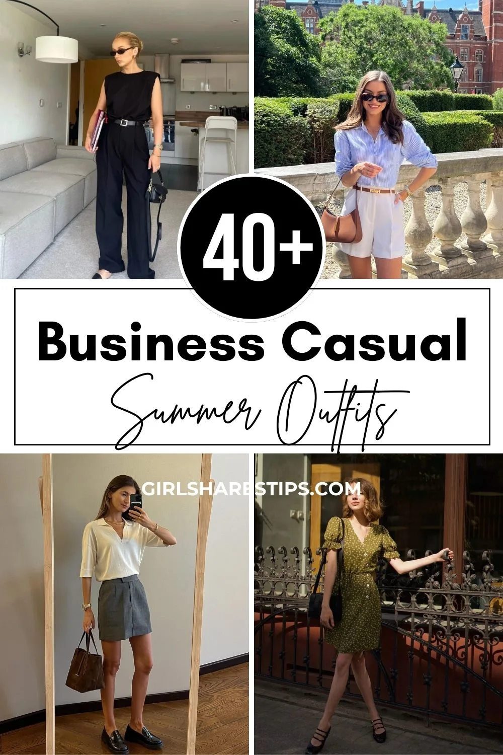 chic summer business casual work outfit ideas for women collage