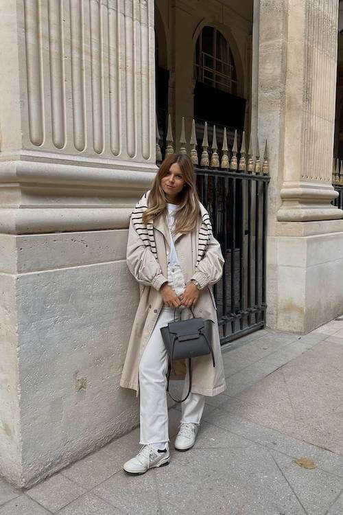 chic white jeans outfit