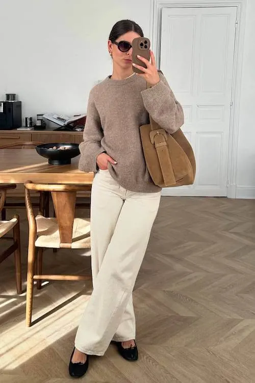 chic white jeans outfit