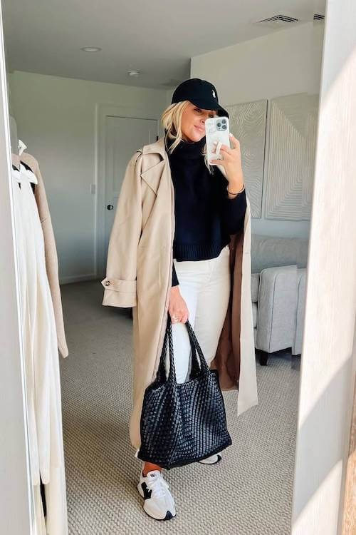 chic white jeans outfit
