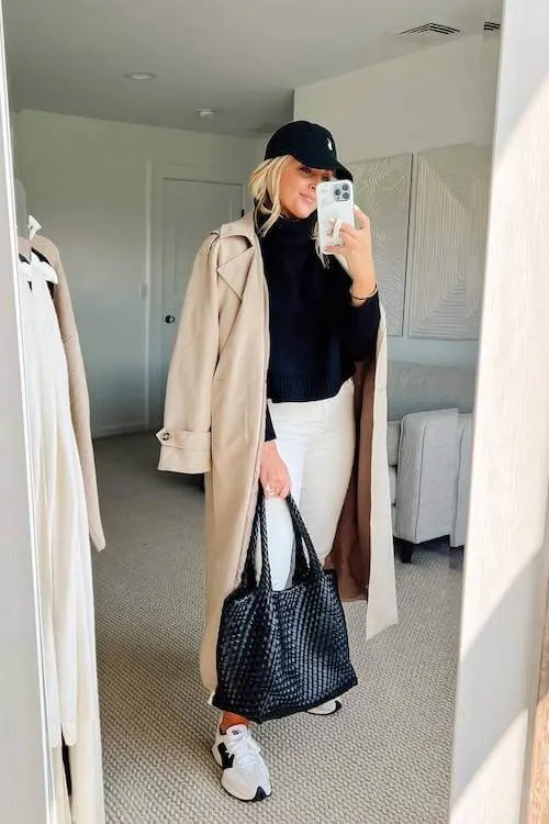 chic white jeans outfit