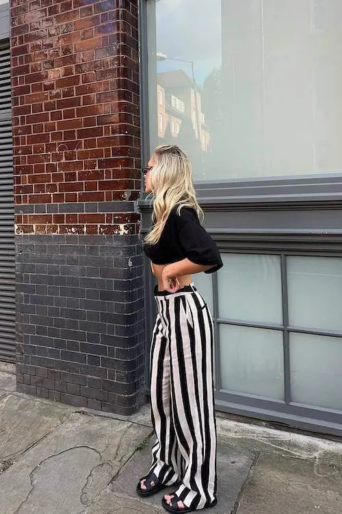 chic wide leg pants outfit